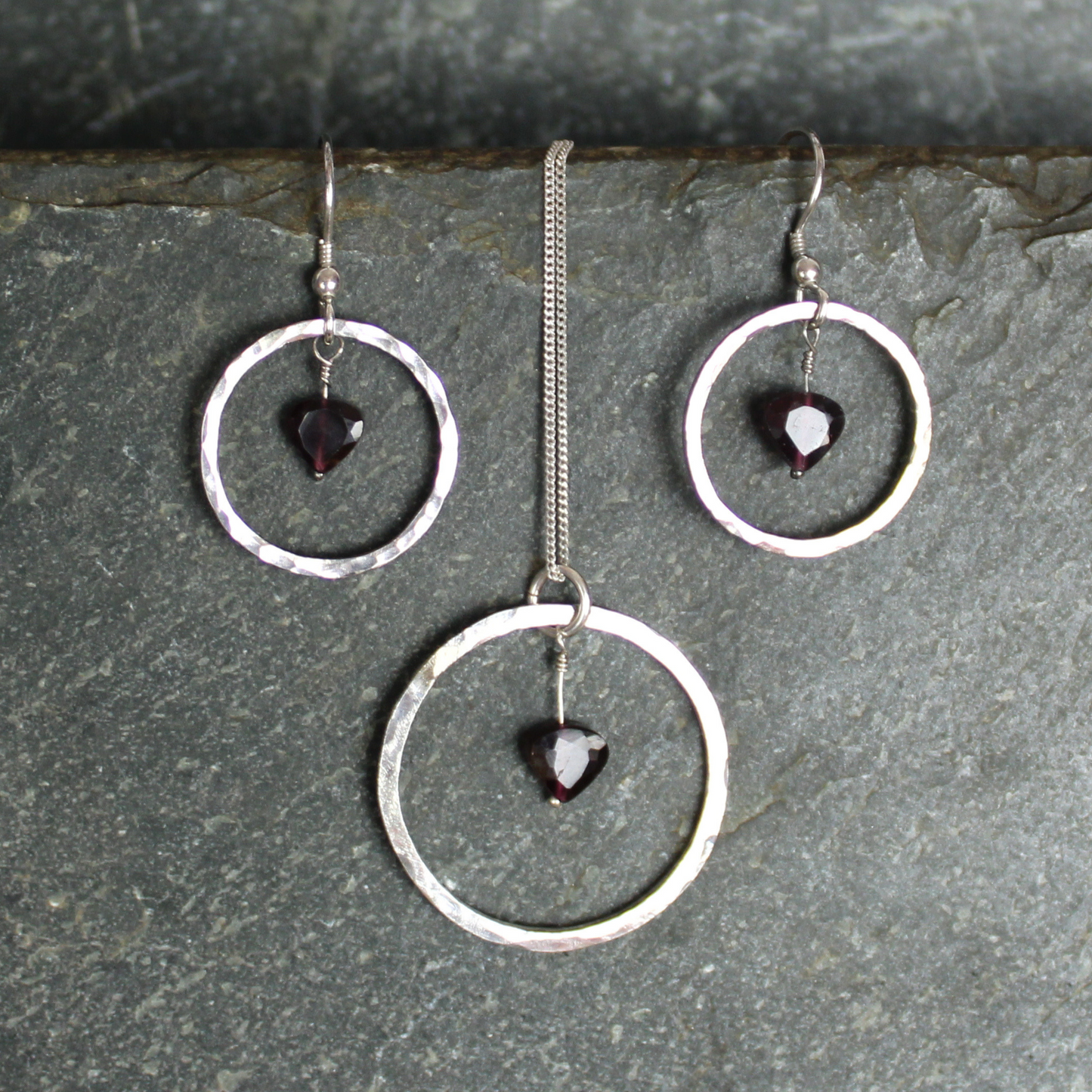 Celtic Circle of Life Garnet Earrings