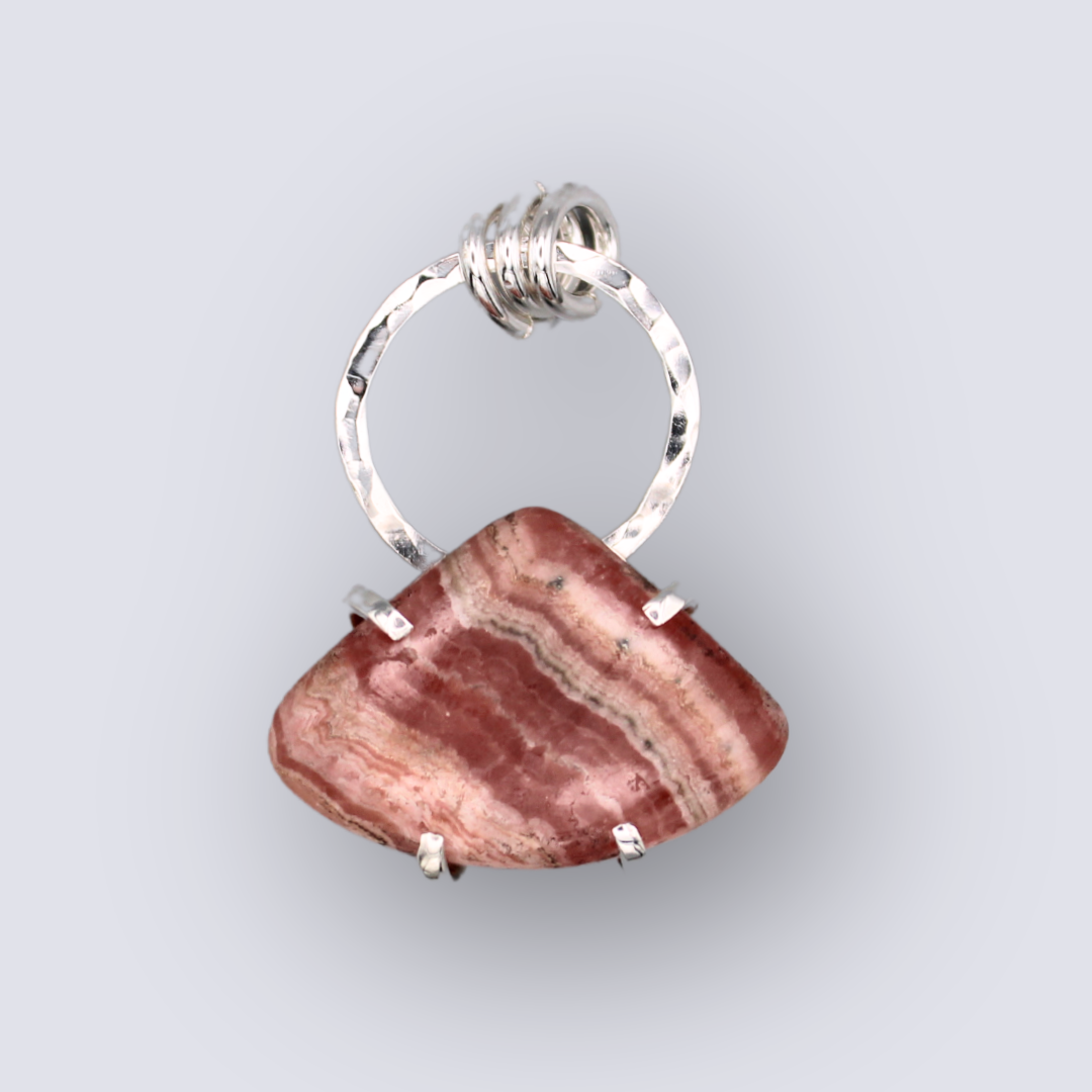 Rhodochrosite Claw Set Pendant