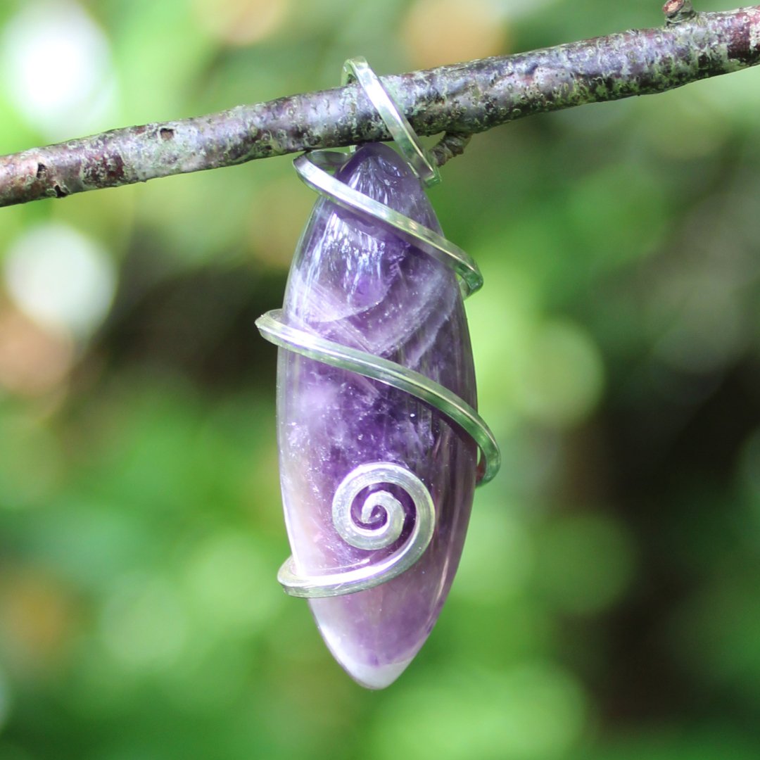 Amethyst Marquise Pendant - Arborvitae Designs