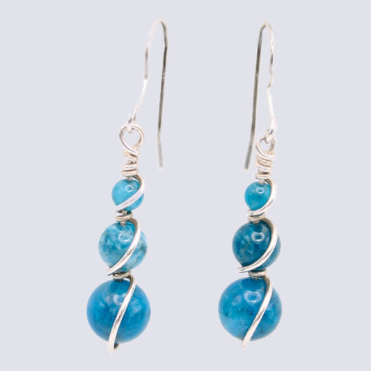 Apatite Wrap Earrings - Arborvitae Designs