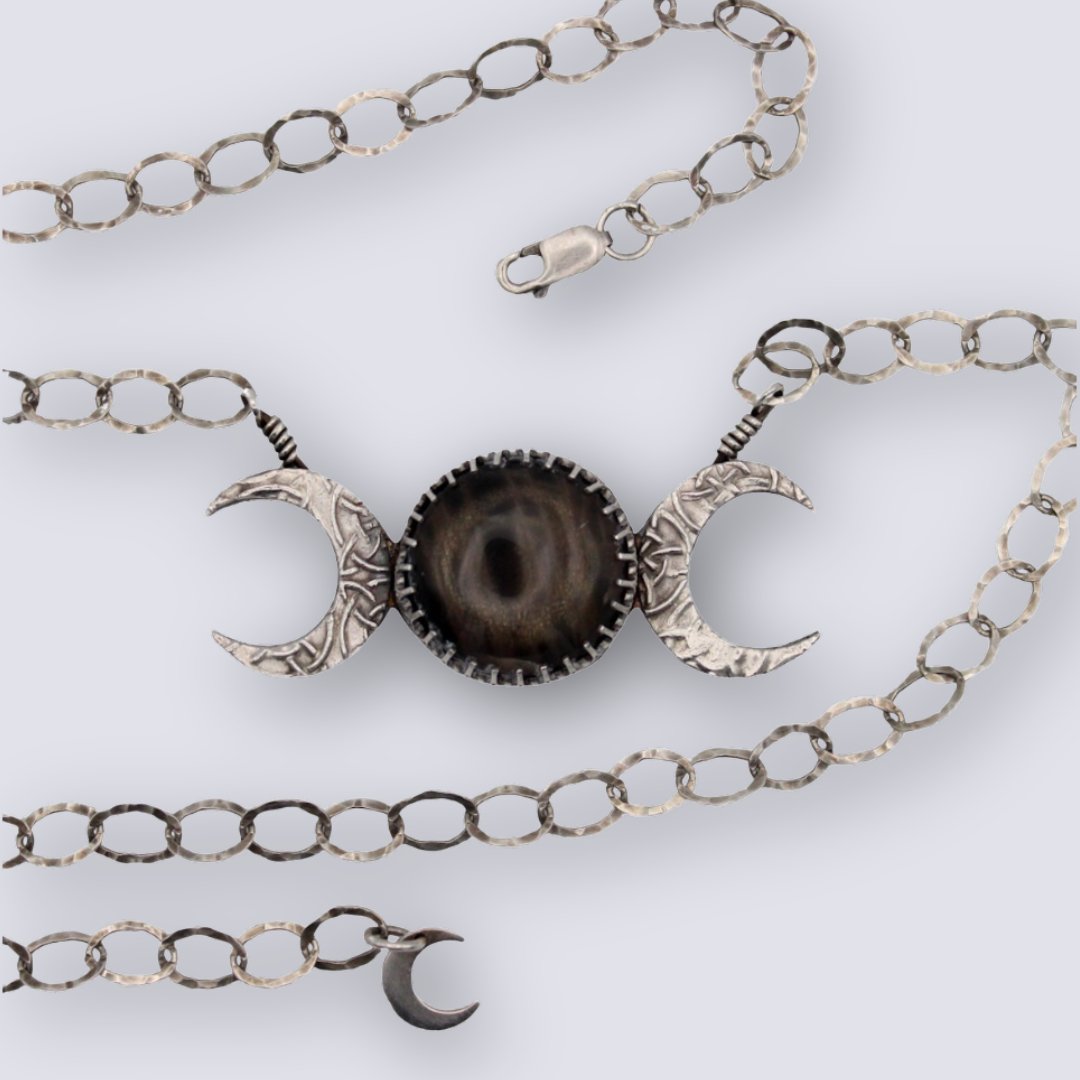 Black Moonstone Goddess Necklace - Arborvitae Designs