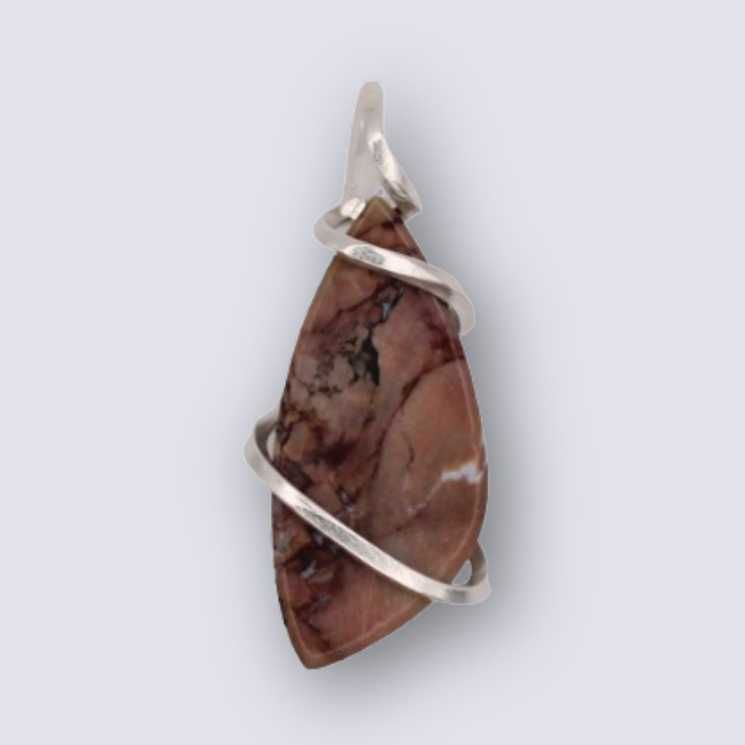 Butterfly Jasper Drop Pendant - Arborvitae Designs