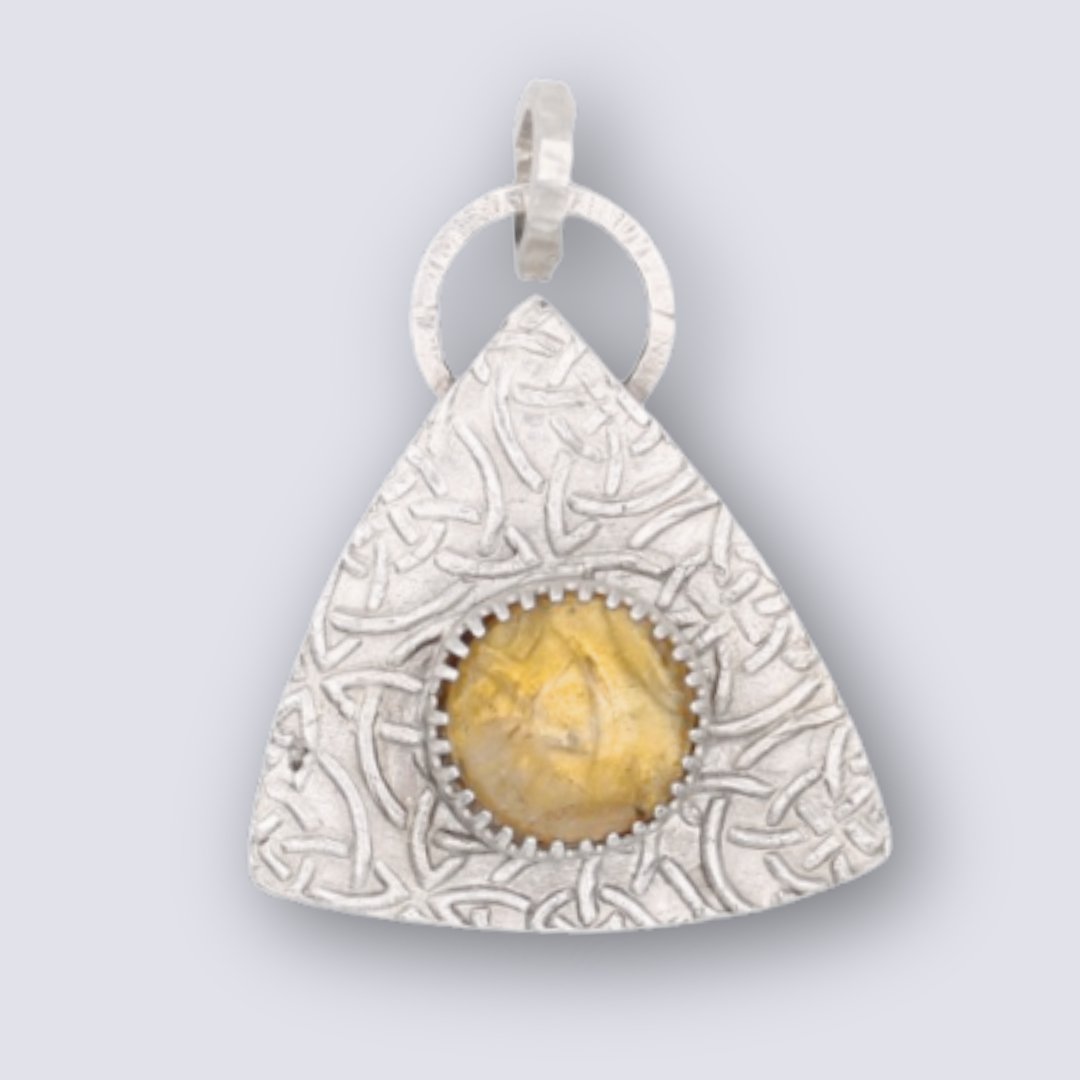 Celtic Citrine Pendant - Arborvitae Designs