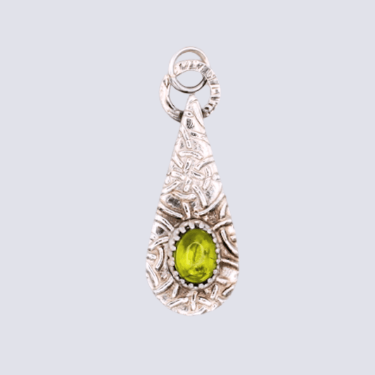 Celtic Peridot Drop Pendant Medium - Arborvitae Designs