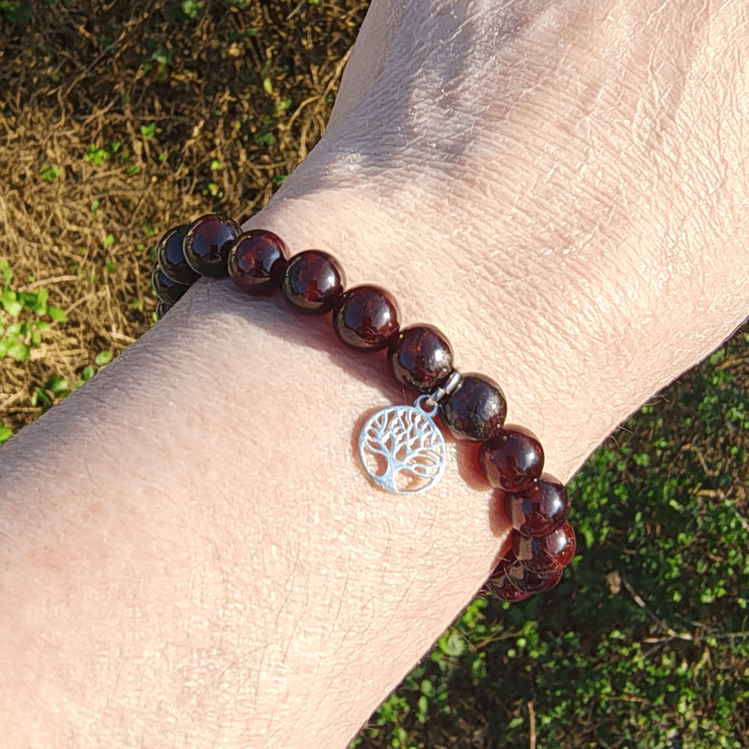 Garnet Tree of Life Bracelet - Arborvitae Designs