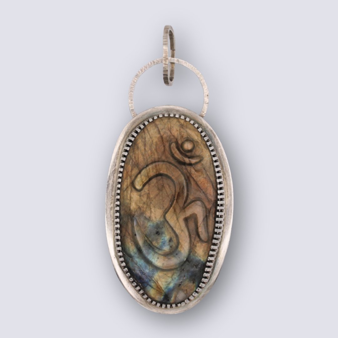 Labradorite OM Pendant - Arborvitae Designs