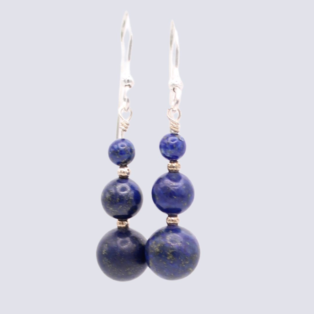 Lapis Lazuli Bead Earrings - Arborvitae Designs