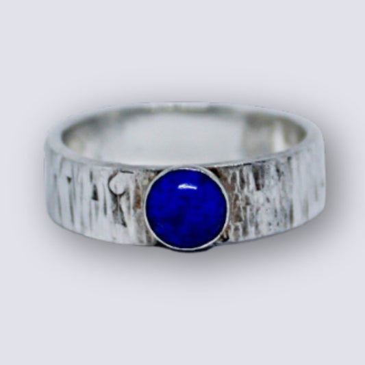 Lapis Lazuli Sterling Silver Ring - Size T - Arborvitae Designs