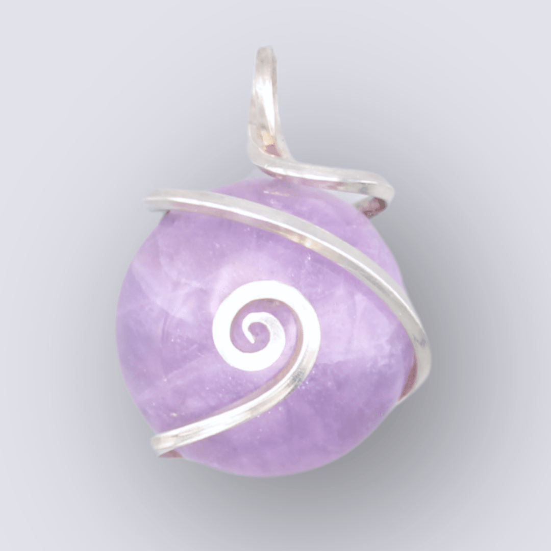 Lavender Amethyst Coin Pendant - Arborvitae Designs