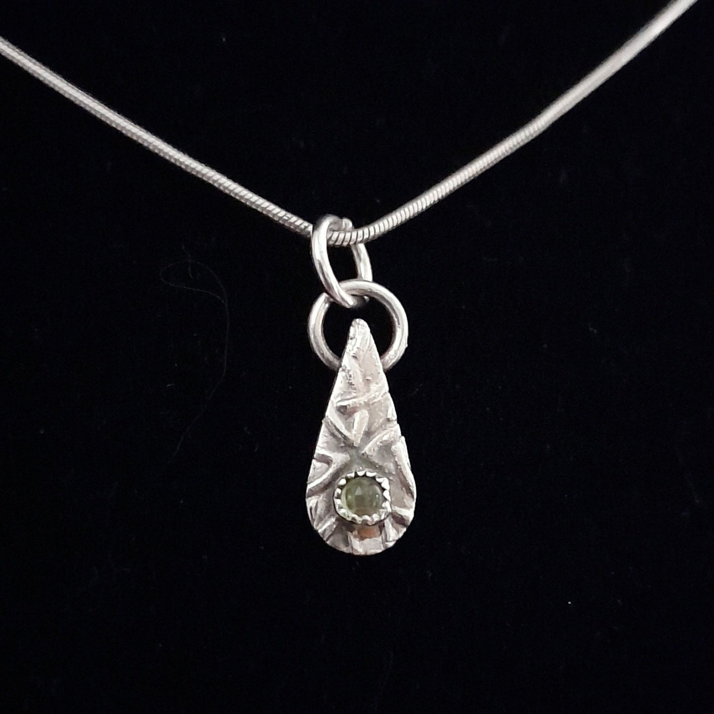 Celtic Peridot Drop Pendant Extra Small