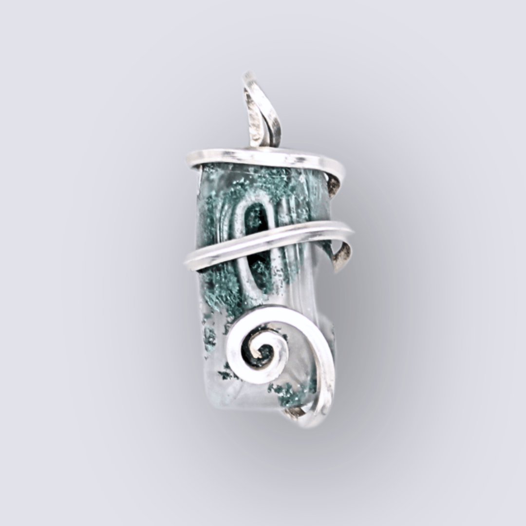 Moss Agate Pendant - Arborvitae Designs