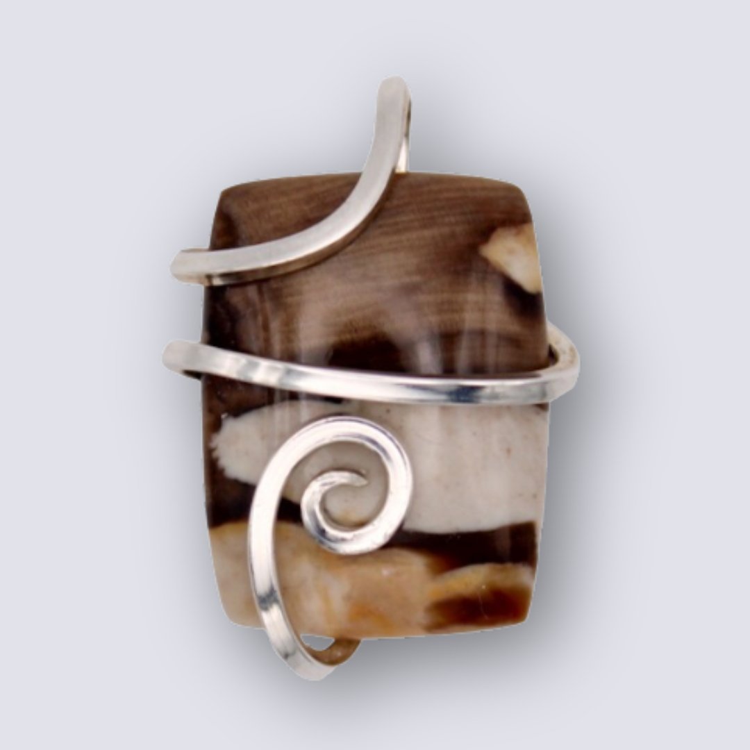 Peanut Wood Jasper Pendant - Arborvitae Designs