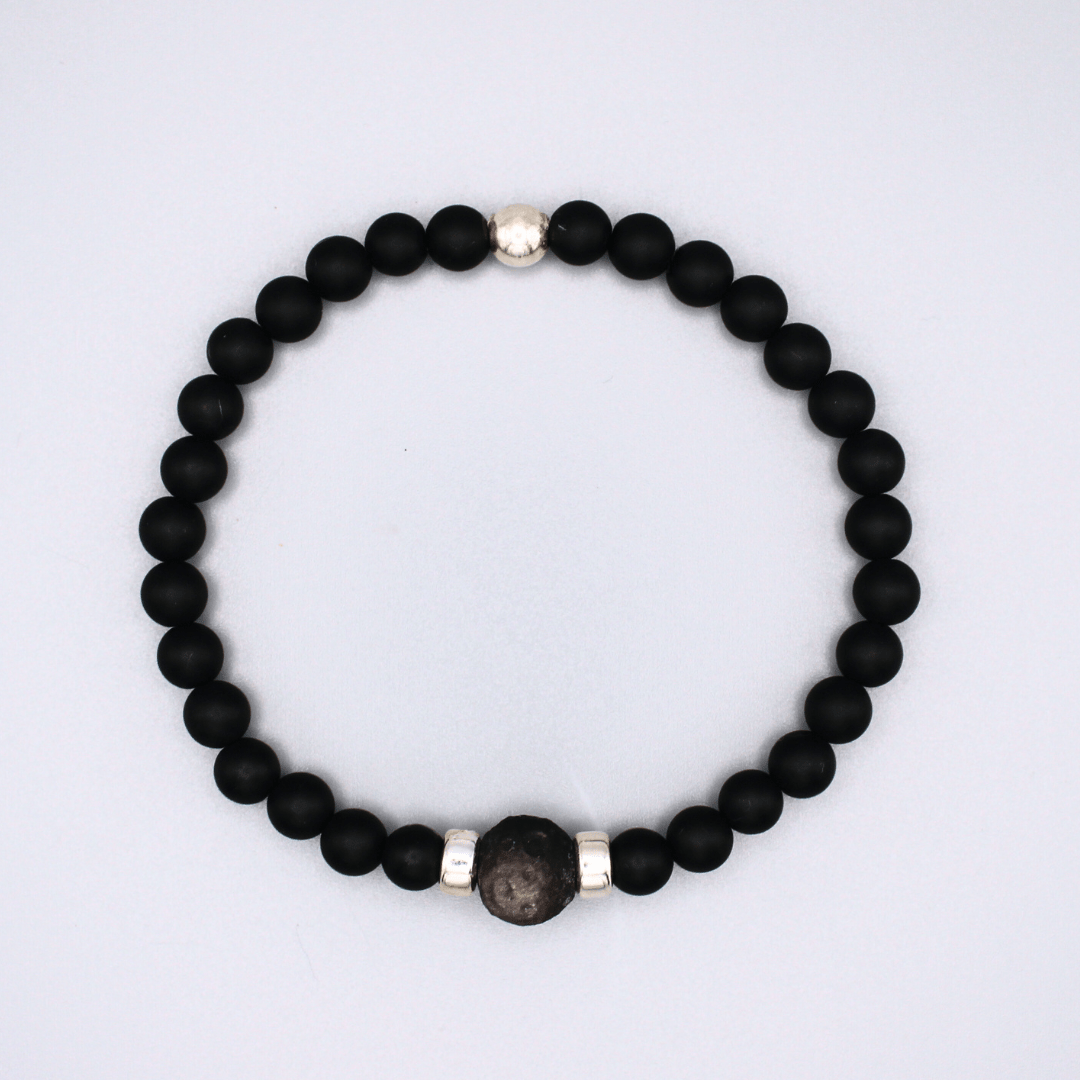 Silver Obsidian Moon Bracelet - Arborvitae Designs