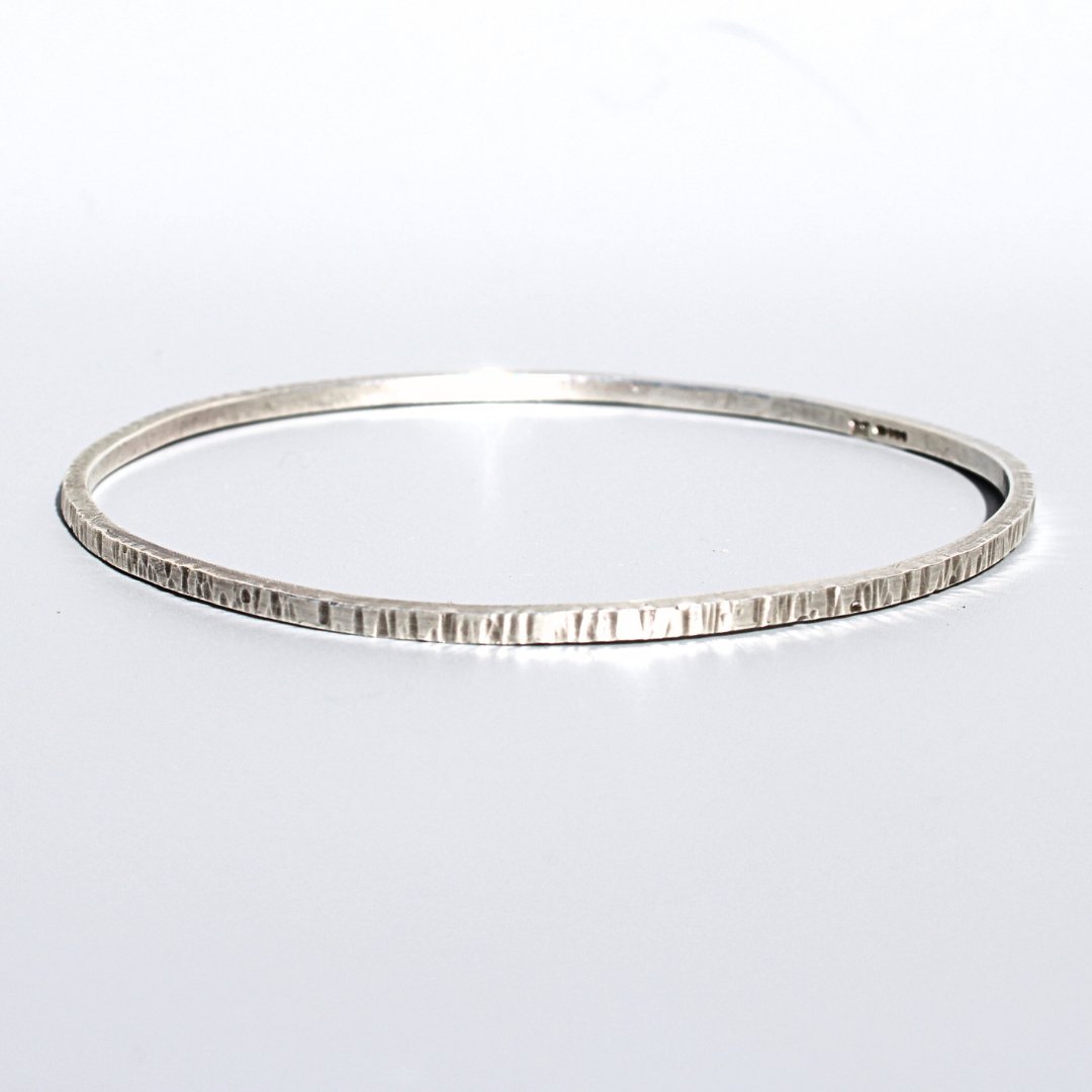 Sterling Silver Stacker Bangle - Thick - Arborvitae Designs