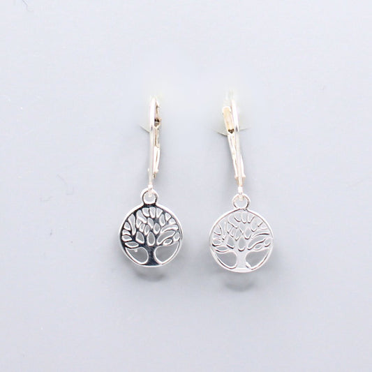 Tree of Life Leverback Earrings - Arborvitae Designs