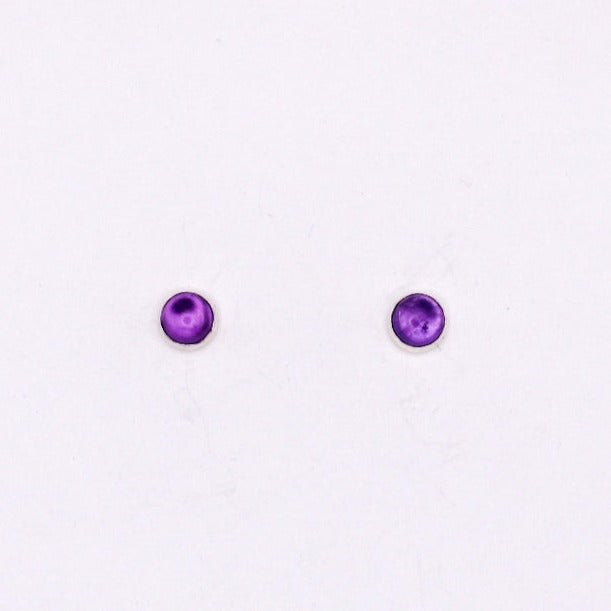 Amethyst Stud Earrings - Arborvitae Designs