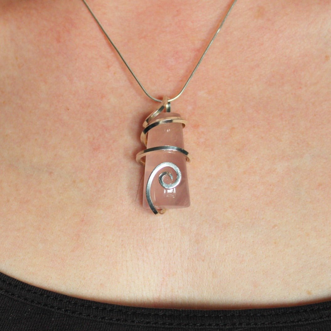 Rose Quartz Pendant - Arborvitae Designs