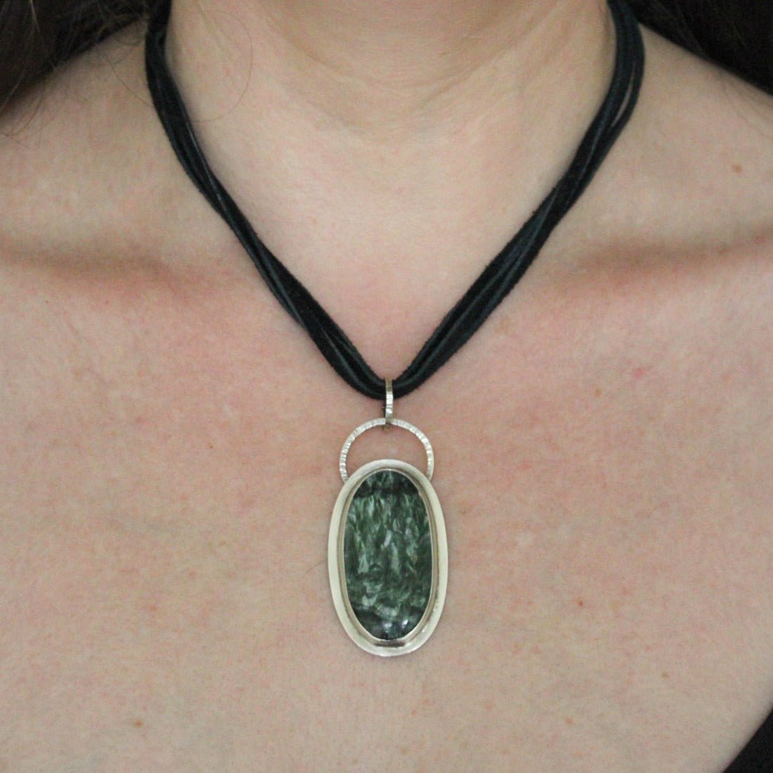 Seraphinite Focal Pendant - Arborvitae Designs