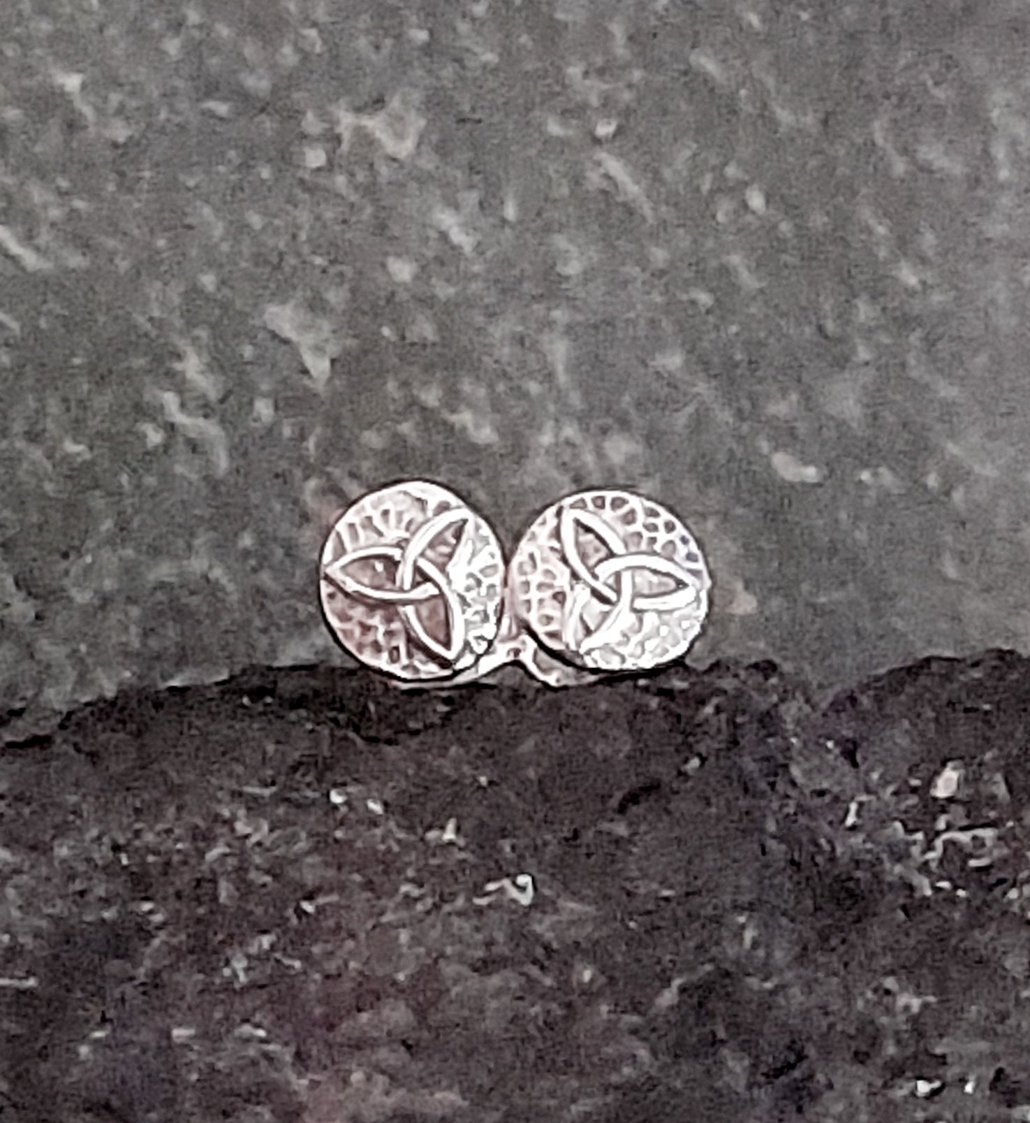 Triquetra Sterling Silver Stud Earrings - Arborvitae Designs